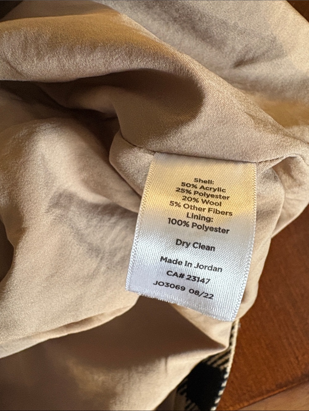 Talbots Classic Plaid Fring Skirt in Beige and Black - Picture 6 of 6